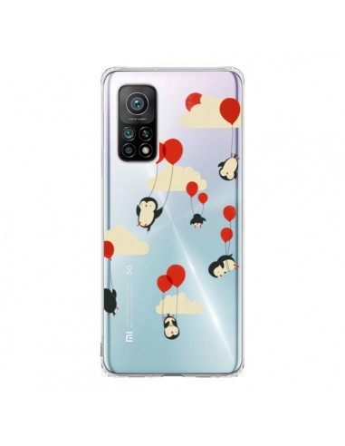 Coque Xiaomi Mi 10T / 10T Pro Pingouin Ciel Ballons Transparente - Jay Fleck