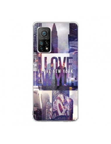 Coque Xiaomi Mi 10T / 10T Pro I love New Yorck City violet - Javier Martinez
