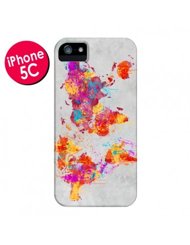 Coque Terre Map Monde Mother Earth Crying pour iPhone 5C - Maximilian San