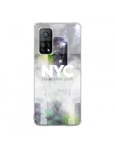 Coque Xiaomi Mi 10T / 10T Pro I Love New York City Gris Vert - Javier Martinez