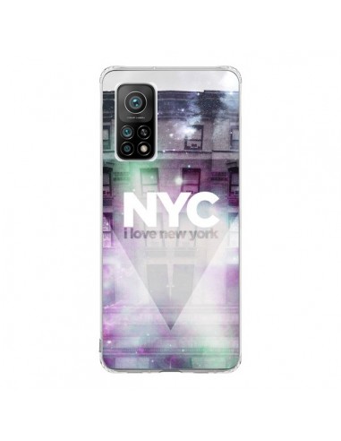 Coque Xiaomi Mi 10T / 10T Pro I Love New York City Violet Vert - Javier Martinez