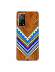 Coque Xiaomi Mi 10T / 10T Pro Azteque Arbutus Blue Bois...