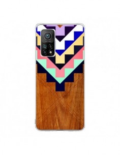 Coque Xiaomi Mi 10T / 10T Pro Wooden Tribal Bois Azteque...