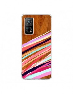 Coque Xiaomi Mi 10T / 10T Pro Wooden Waves Coral Bois...