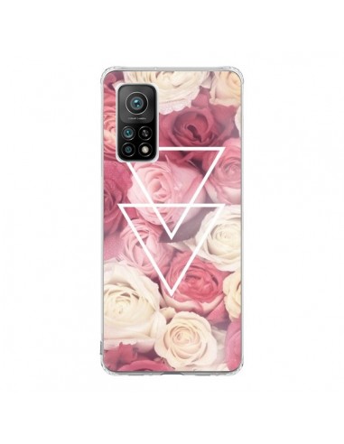 Coque Xiaomi Mi 10T / 10T Pro Roses Triangles Fleurs - Jonathan Perez