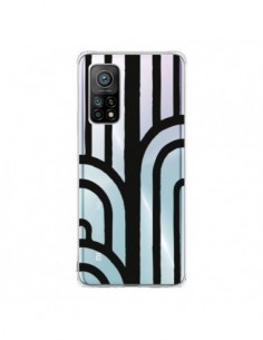 Coque Xiaomi Mi 10T / 10T Pro Geometric Noir Transparente...