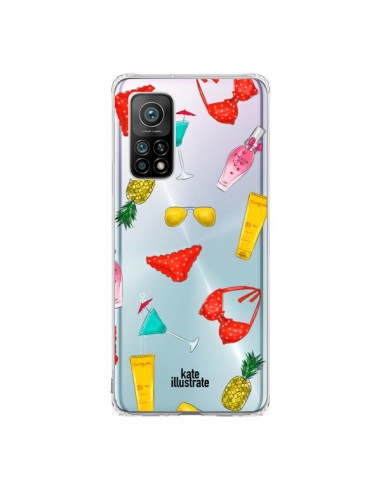 Coque Xiaomi Mi 10T / 10T Pro Summer Essentials Ete Essentiel Transparente - kateillustrate