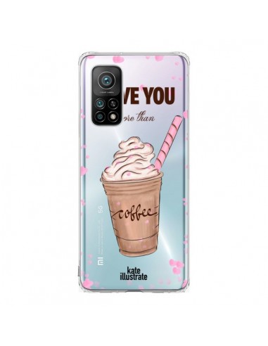 Coque Xiaomi Mi 10T / 10T Pro I love you More Than Coffee Glace Amour Transparente - kateillustrate