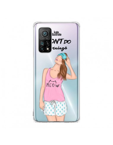 Coque Xiaomi Mi 10T / 10T Pro I Don't Do Mornings Matin Transparente - kateillustrate