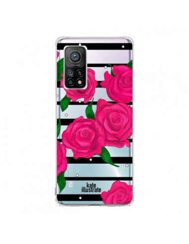 Coque Xiaomi Mi 10T / 10T Pro Roses Rose Fleurs Flowers Transparente - kateillustrate