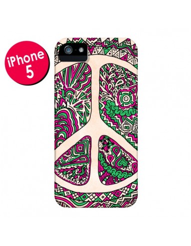 Coque Peace and Love Azteque Vainilla pour iPhone 5 et 5S - Maximilian San