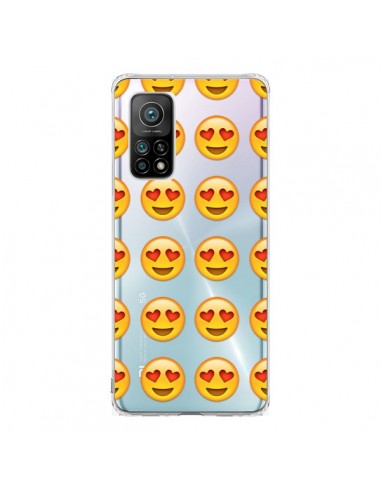 Coque Xiaomi Mi 10T / 10T Pro Love Amoureux Smiley Emoticone Emoji Transparente - Laetitia