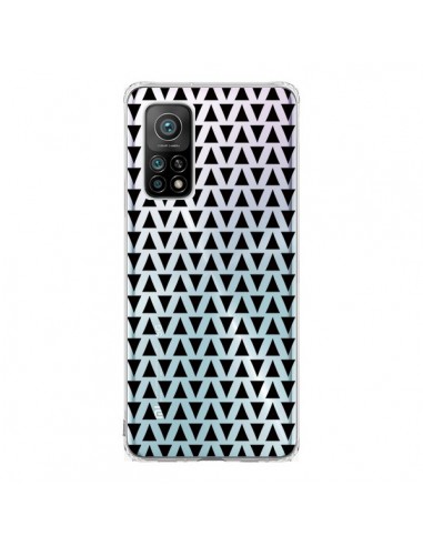 Coque Xiaomi Mi 10T / 10T Pro Triangles Romi Azteque Noir Transparente - Laetitia
