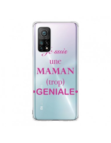 Coque Xiaomi Mi 10T / 10T Pro Je suis une maman trop géniale Transparente - Laetitia