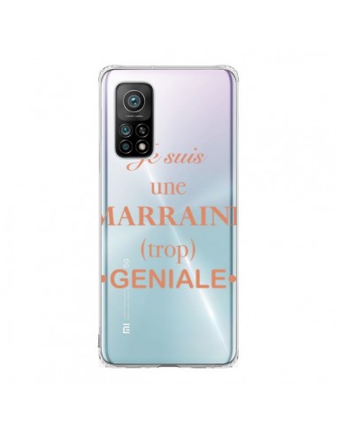 Coque Xiaomi Mi 10T / 10T Pro Je suis une marraine trop géniale Transparente - Laetitia