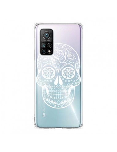 Coque Xiaomi Mi 10T / 10T Pro Tête de Mort Mexicaine Blanche Transparente - Laetitia