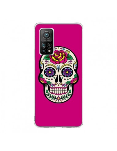 Coque Xiaomi Mi 10T / 10T Pro Tête de Mort Mexicaine Rose Fushia - Laetitia