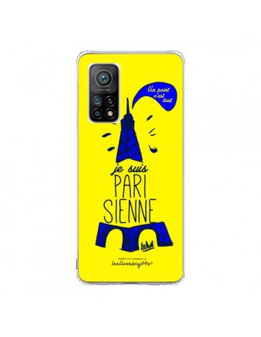 Coque Xiaomi Mi 10T / 10T Pro Je suis Parisienne La Tour Eiffel Jaune - Leellouebrigitte
