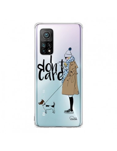 Coque Xiaomi Mi 10T / 10T Pro I don't care Fille Chien Transparente - Lolo Santo