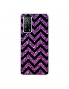 Coque Xiaomi Mi 10T / 10T Pro Chevron Purple Sparkle...