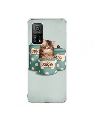Coque Xiaomi Mi 10T / 10T Pro Chaton Chat Kitten Boite Cookies Pois - Maryline Cazenave