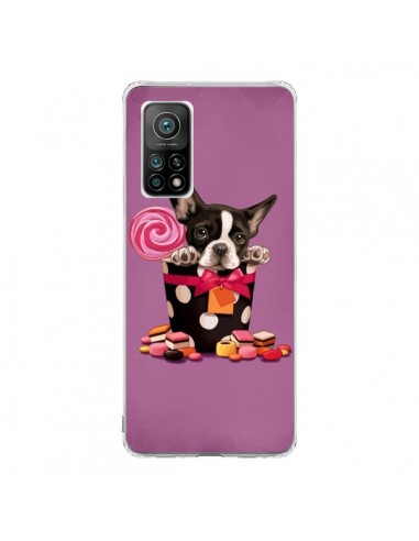 Coque Xiaomi Mi 10T / 10T Pro Chien Dog Boite Noeud Papillon Pois Bonbon - Maryline Cazenave