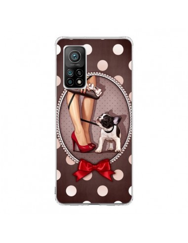 Coque Xiaomi Mi 10T / 10T Pro Lady Jambes Chien Dog Pois Noeud papillon - Maryline Cazenave