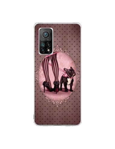 Coque Xiaomi Mi 10T / 10T Pro Lady Jambes Chien Dog Rose Pois Noir - Maryline Cazenave