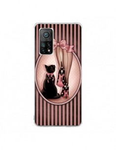 Coque Xiaomi Mi 10T / 10T Pro Lady Chat Noeud Papillon...