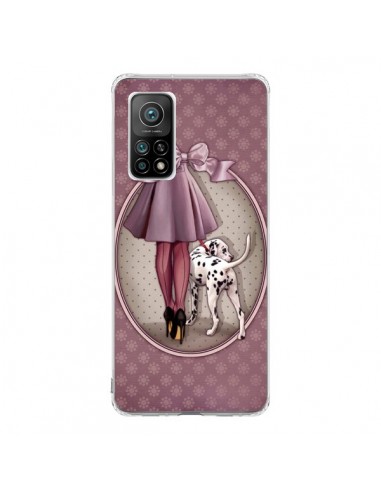 Coque Xiaomi Mi 10T / 10T Pro Lady Chien Dog Dalmatien Robe Pois - Maryline Cazenave