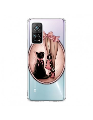 Coque Xiaomi Mi 10T / 10T Pro Lady Chat Noeud Papillon Pois Chaussures Transparente - Maryline Cazenave