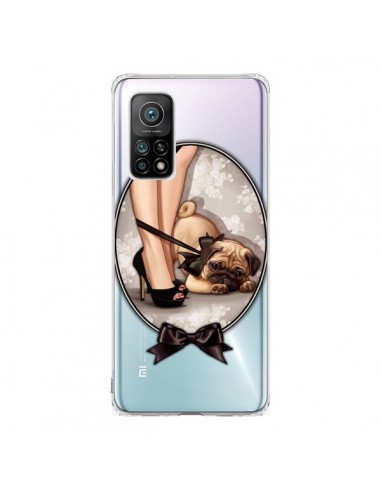 Coque Xiaomi Mi 10T / 10T Pro Lady Jambes Chien Bulldog Dog Noeud Papillon Transparente - Maryline Cazenave