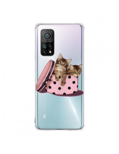 Coque Xiaomi Mi 10T / 10T Pro Chaton Chat Kitten Boite Pois Transparente - Maryline Cazenave