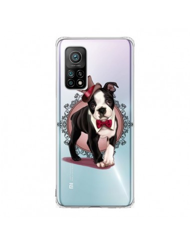 Coque Xiaomi Mi 10T / 10T Pro Chien Bulldog Dog Gentleman Noeud Papillon Chapeau Transparente - Maryline Cazenave