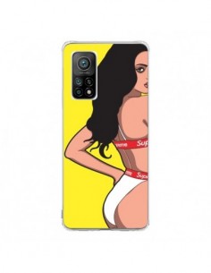 Coque Xiaomi Mi 10T / 10T Pro Pop Art Femme Jaune -...