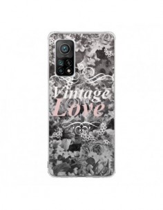 Coque Xiaomi Mi 10T / 10T Pro Vintage Love Noir Flower -...