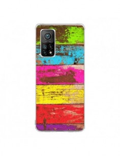 Coque Xiaomi Mi 10T / 10T Pro Bois Coloré Vintage -...