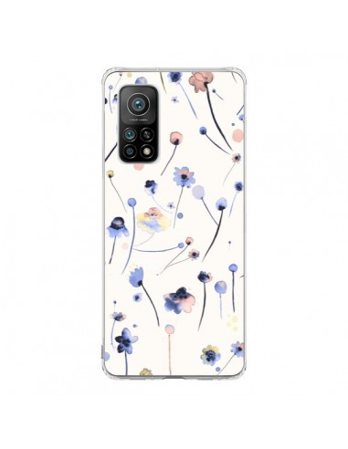 Coque Xiaomi Mi 10T / 10T Pro Blue Soft Flowers - Ninola Design