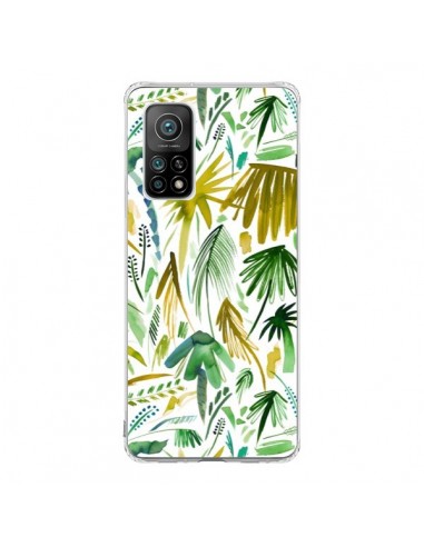 Coque Xiaomi Mi 10T / 10T Pro Brushstrokes Tropical Palms Green - Ninola Design