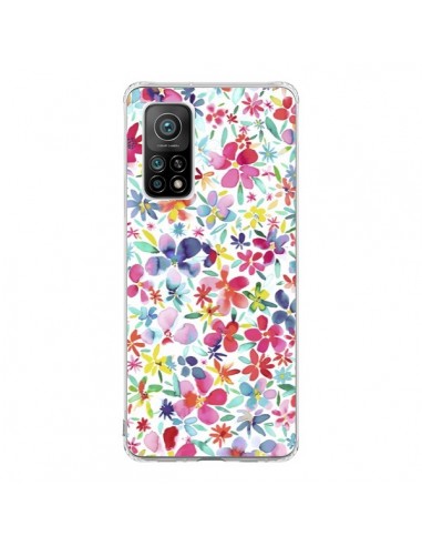 Coque Xiaomi Mi 10T / 10T Pro Colorful Flowers Petals Blue - Ninola Design