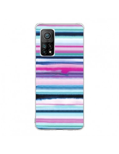 Coque Xiaomi Mi 10T / 10T Pro Degrade Stripes Watercolor Pink - Ninola Design