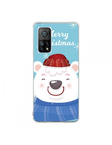 Coque Xiaomi Mi 10T / 10T Pro Ours Blanc de Noël Merry Christmas - Nico