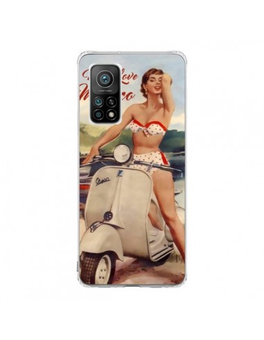 Coque Xiaomi Mi 10T / 10T Pro Pin Up With Love From Monaco Vespa Vintage - Nico