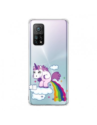 Coque Xiaomi Mi 10T / 10T Pro Licorne Caca Arc en Ciel Transparente - Nico