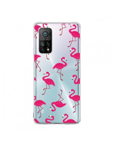 Coque Xiaomi Mi 10T / 10T Pro flamant Rose et Flamingo Transparente - Nico