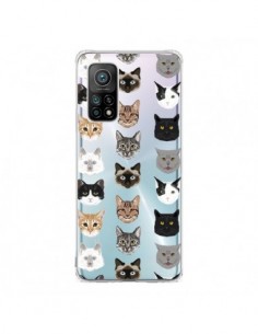 Coque Xiaomi Mi 10T / 10T Pro Chats Transparente - Pet...