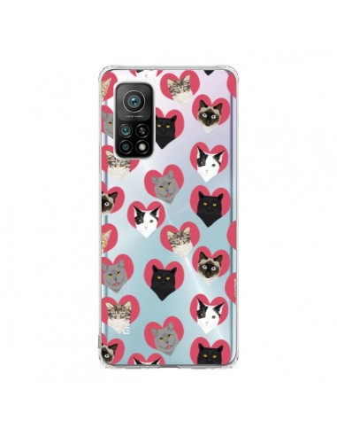 Coque Xiaomi Mi 10T / 10T Pro Chats Coeurs Transparente - Pet Friendly