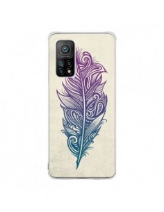 Coque Xiaomi Mi 10T / 10T Pro Feather Plume Arc En Ciel -...