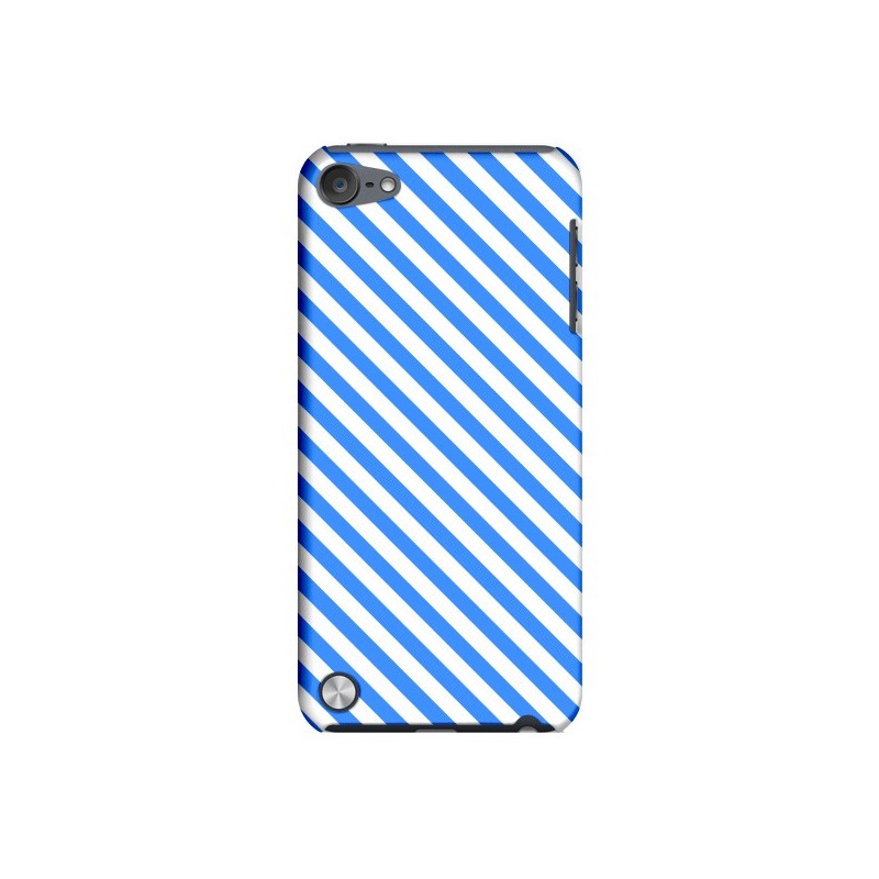 Coque Bonbon Candy Bleue et Blanche Rayée pour iPod Touch 5 - Nico