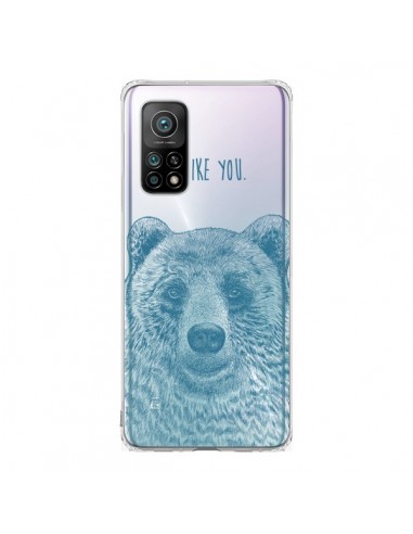 Coque Xiaomi Mi 10T / 10T Pro I Love You Bear Ours Ourson Transparente - Rachel Caldwell